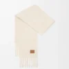 Scarf in mohair and wool blend White