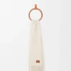 Scarf in mohair and wool blend White