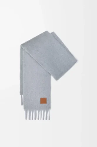 Scarf in mohair and wool Light Grey