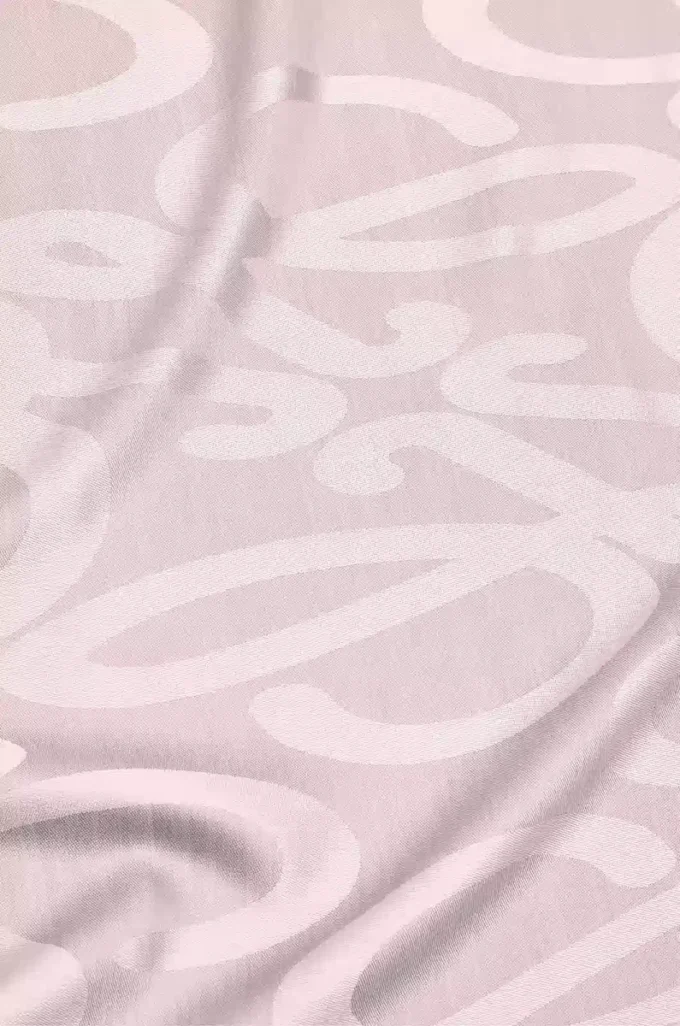 Scarf in silk and wool Icy Pink