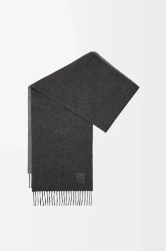 Scarf in wool and cashmere Black/Grey