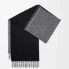 Scarf in wool and cashmere Black/Grey