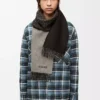 Scarf in wool and cashmere Black/Grey