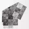 Scarf in wool and cashmere Black/White
