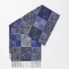 Scarf in wool and cashmere Blue