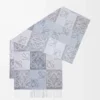 Scarf in wool and cashmere Blue/White