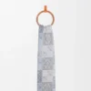 Scarf in wool and cashmere Blue/White