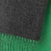 Scarf in wool and cashmere Dark Green/Green Scarf in wool and cashmere Dark Green/Green