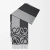 Scarf in wool and cashmere Dark Grey/Light Grey