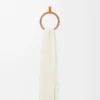 Scarf in wool and silk White
