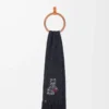 Scarf in wool, silk and alpaca blend Black Melange
