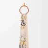 Scarf in wool, silk and cashmere blend Multicolor/Caramel