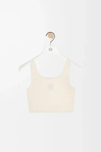 Seamless bra in technical jersey Ivory