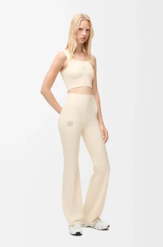 Seamless bra in technical jersey Ivory
