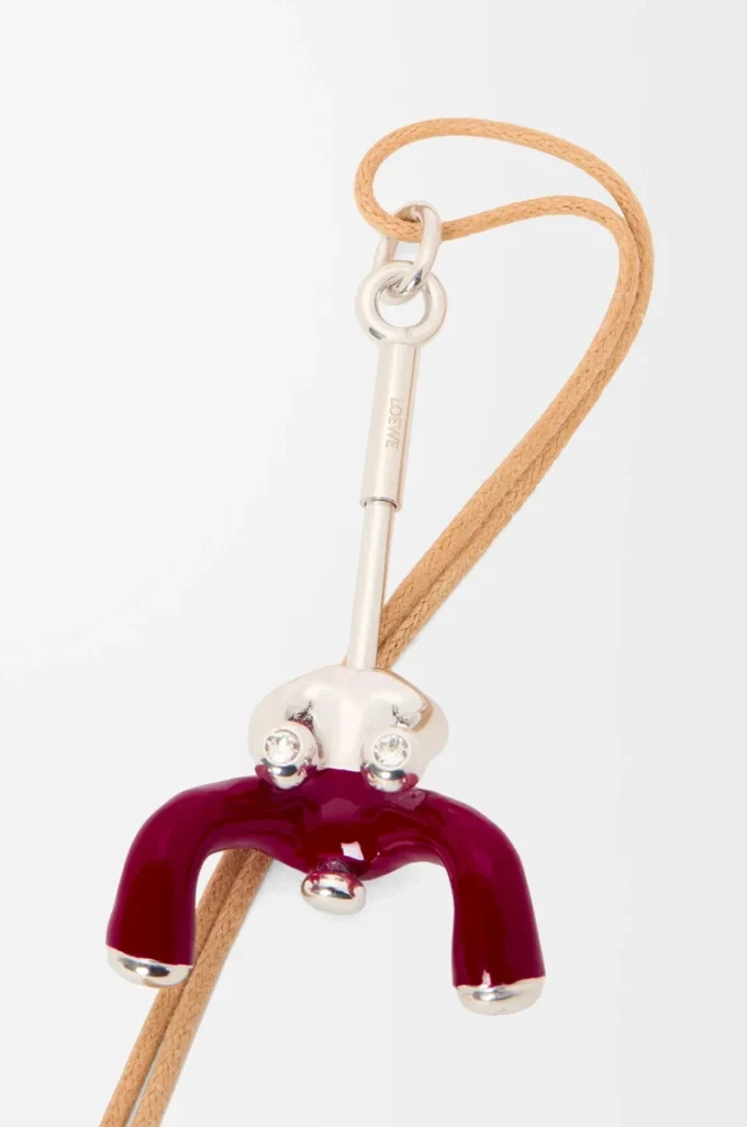 Seated Acrobat pendant in sterling silver and crystals Silver/Burgundy Seated Acrobat pendant in sterling silver and crystals Silver/Burgundy
