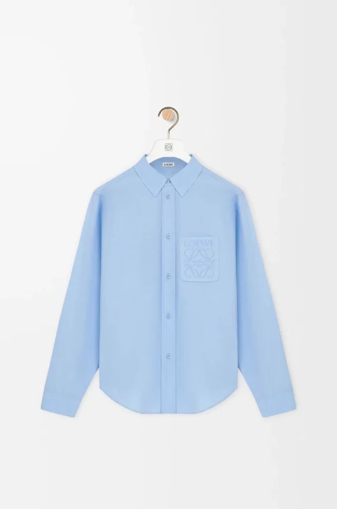 Shirt in cotton Light Blue