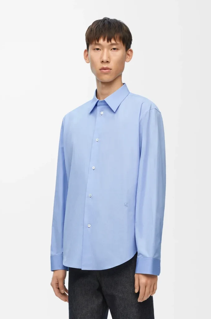 Shirt in cotton Light Blue