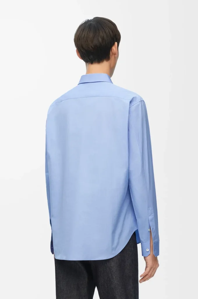 Shirt in cotton Light Blue