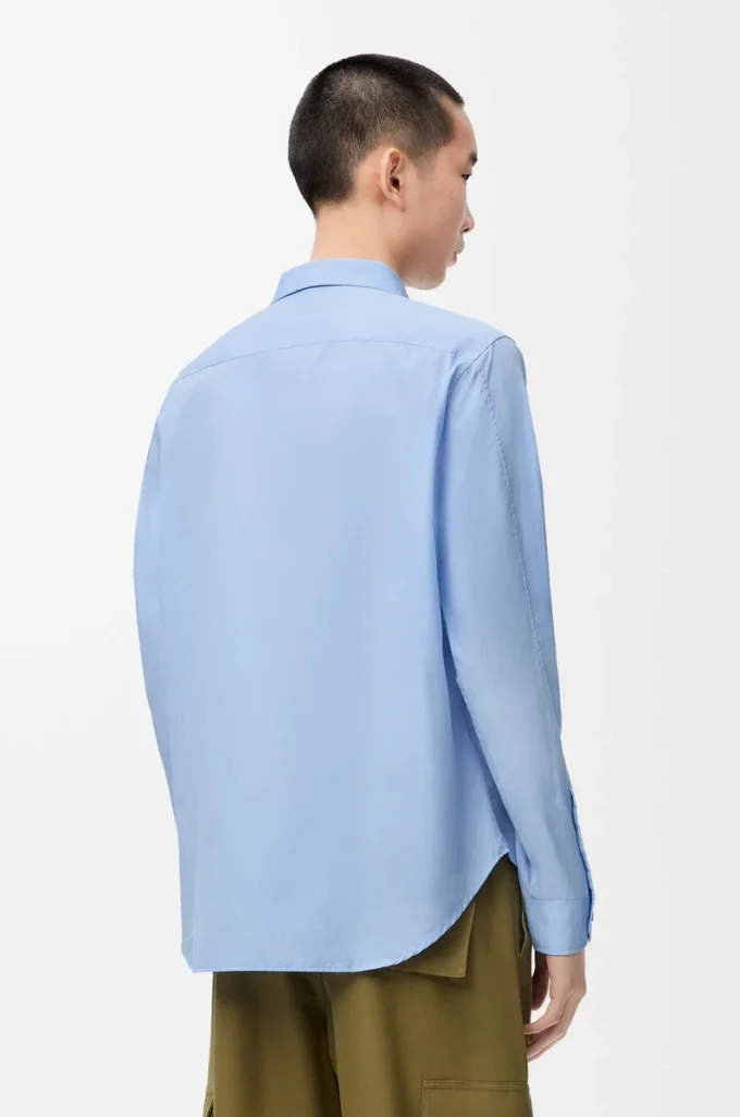 Shirt in cotton Light Blue
