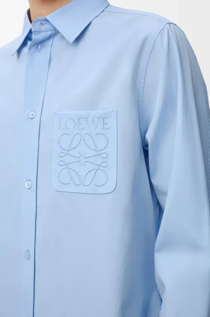 Shirt in cotton Light Blue