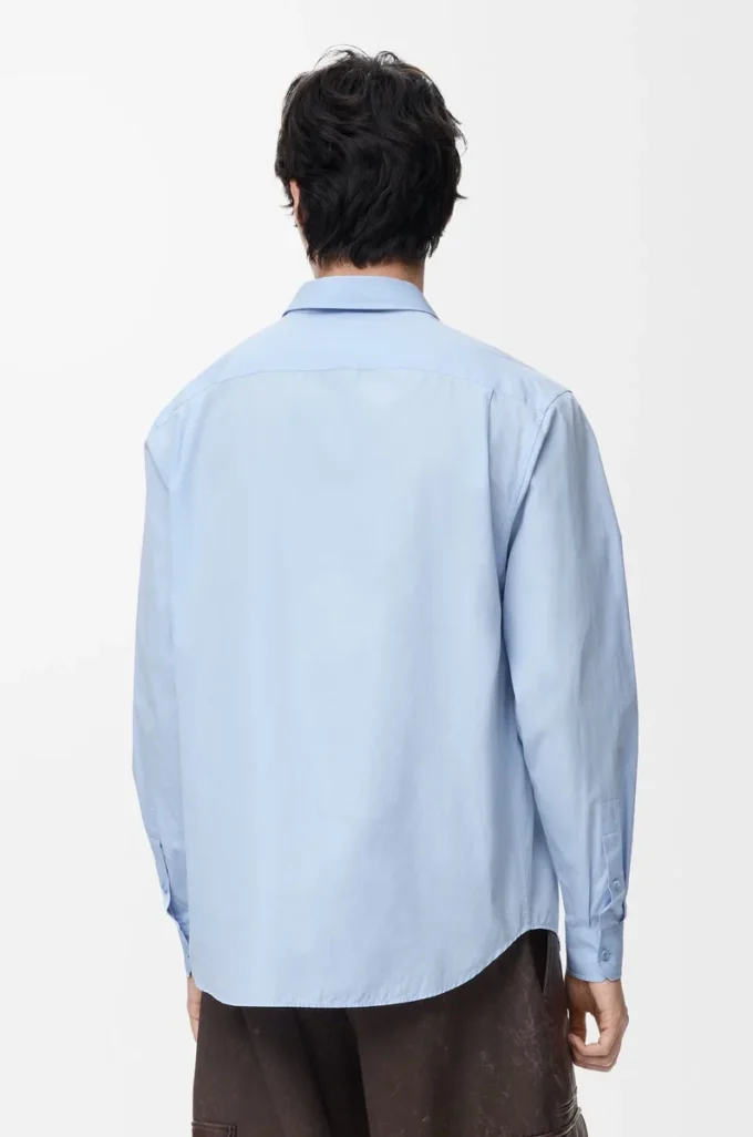 Shirt in cotton Light Blue