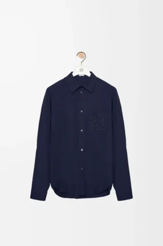 Shirt in cotton Navy Blue