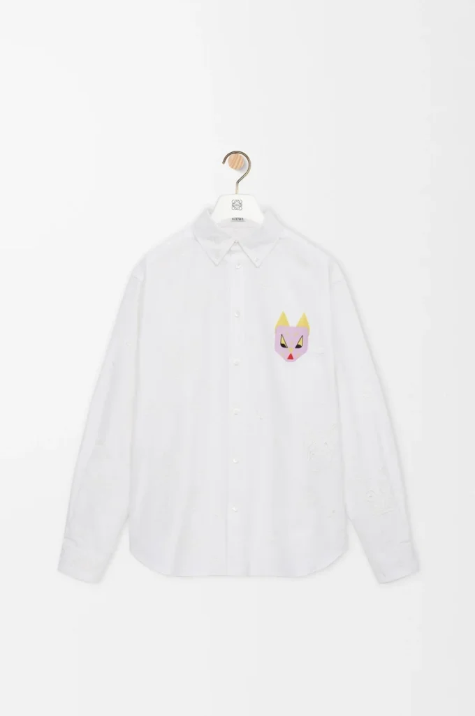 Shirt in cotton White/Multicolor Shirt in cotton White/Multicolor