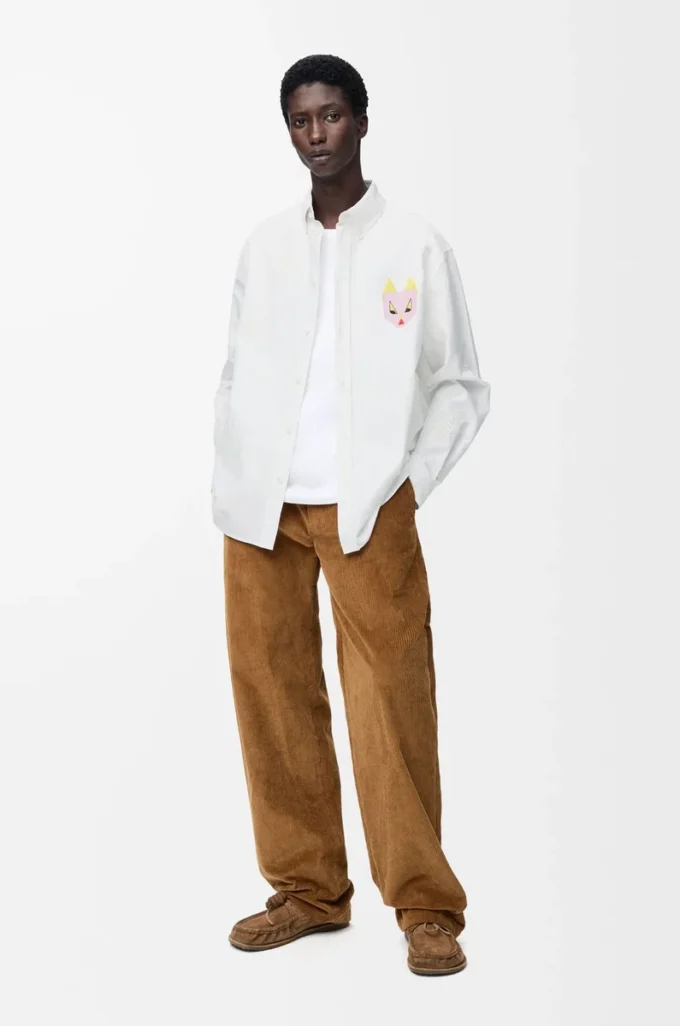 Shirt in cotton White/Multicolor Shirt in cotton White/Multicolor