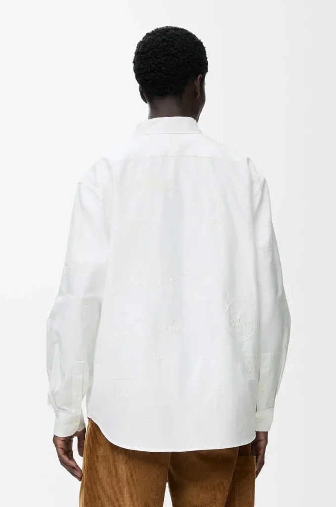 Shirt in cotton White/Multicolor Shirt in cotton White/Multicolor