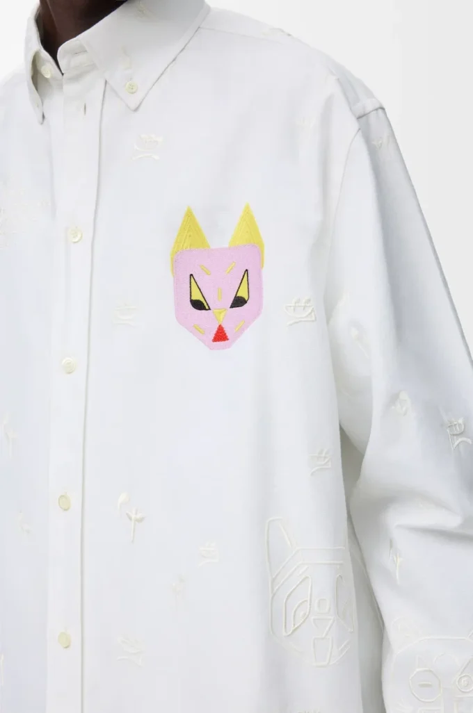 Shirt in cotton White/Multicolor Shirt in cotton White/Multicolor