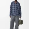 Shirt in wool and cotton Navy Blue Shirt in wool and cotton Navy Blue