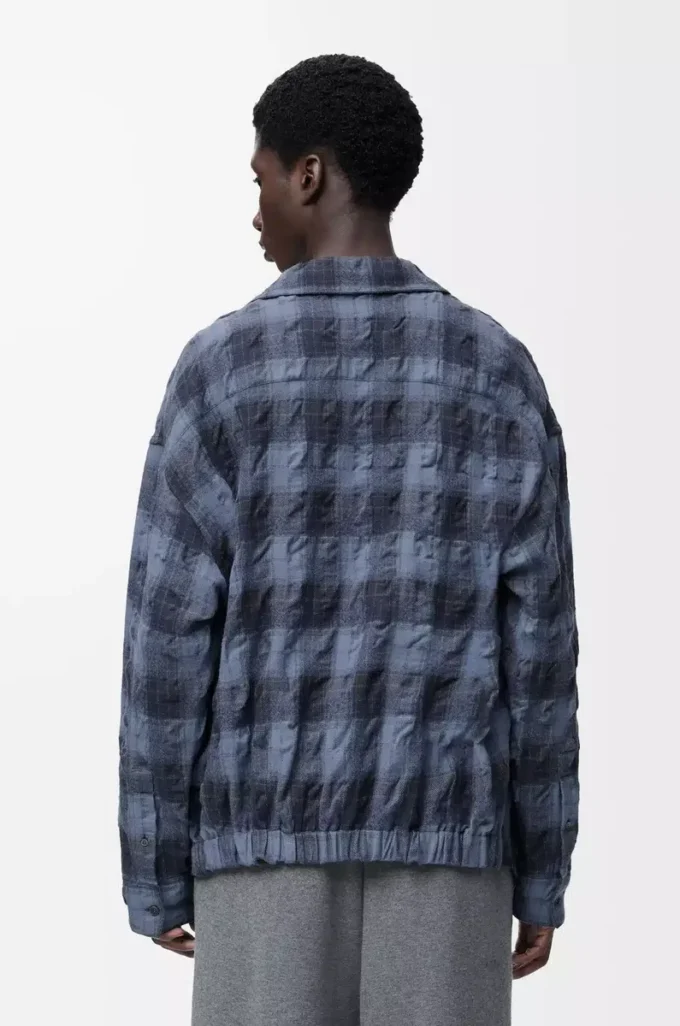 Shirt in wool and cotton Navy Blue Shirt in wool and cotton Navy Blue