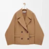 Short coat in wool Camel Short coat in wool Camel