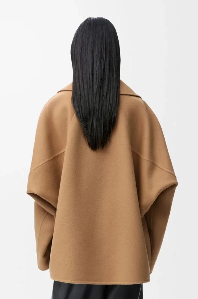 Short coat in wool Camel Short coat in wool Camel