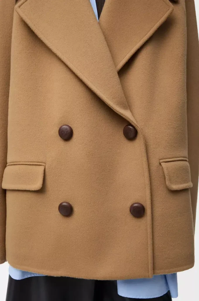 Short coat in wool Camel Short coat in wool Camel