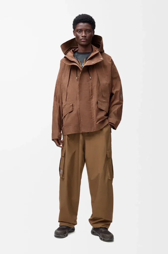 Short parka in technical cotton Toffee Short parka in technical cotton Toffee