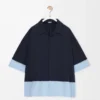 Short sleeve shirt in cotton Dark Navy/Light Blue Short sleeve shirt in cotton Dark Navy/Light Blue