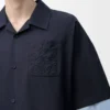 Short sleeve shirt in cotton Dark Navy/Light Blue Short sleeve shirt in cotton Dark Navy/Light Blue