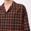 Short sleeve shirt in wool blend Orange/Black Short sleeve shirt in wool blend Orange/Black