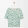 Short sleeve sweater in cotton blend White/Blue Short sleeve sweater in cotton blend White/Blue