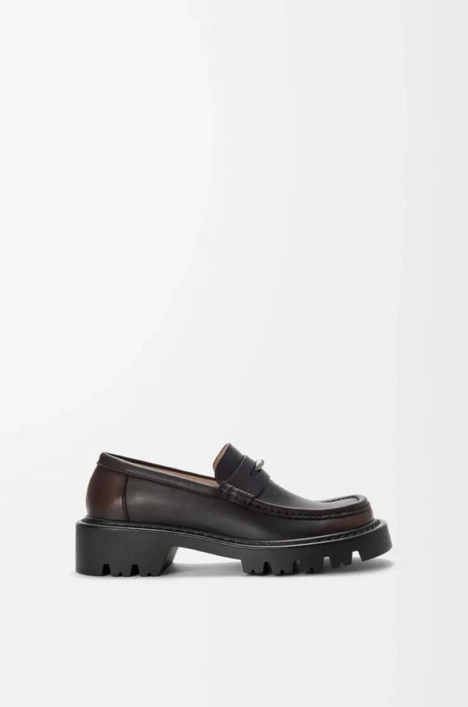 Sierra loafer in brushed-off calfskin Dark Brown