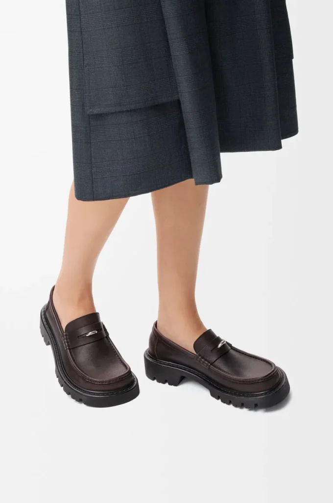 Sierra loafer in brushed-off calfskin Dark Brown