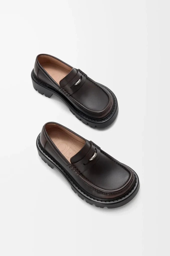 Sierra loafer in brushed-off calfskin Dark Brown