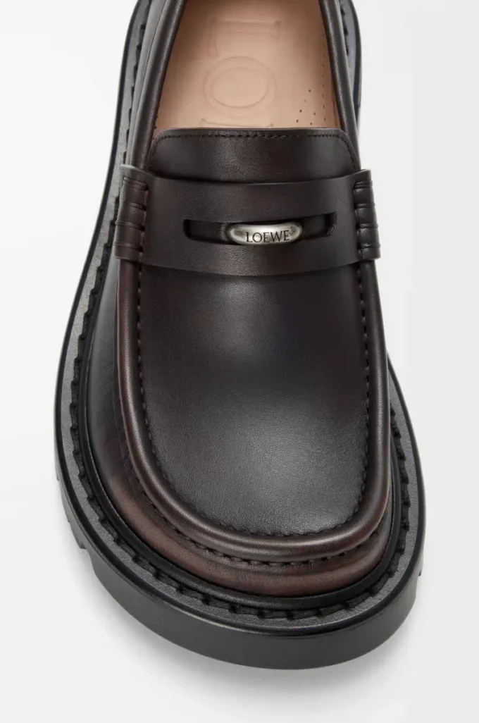 Sierra loafer in brushed-off calfskin Dark Brown