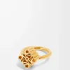 Single Anagram ring in sterling silver Gold Single Anagram ring in sterling silver Gold