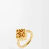 Single Anagram ring in sterling silver Gold Single Anagram ring in sterling silver Gold