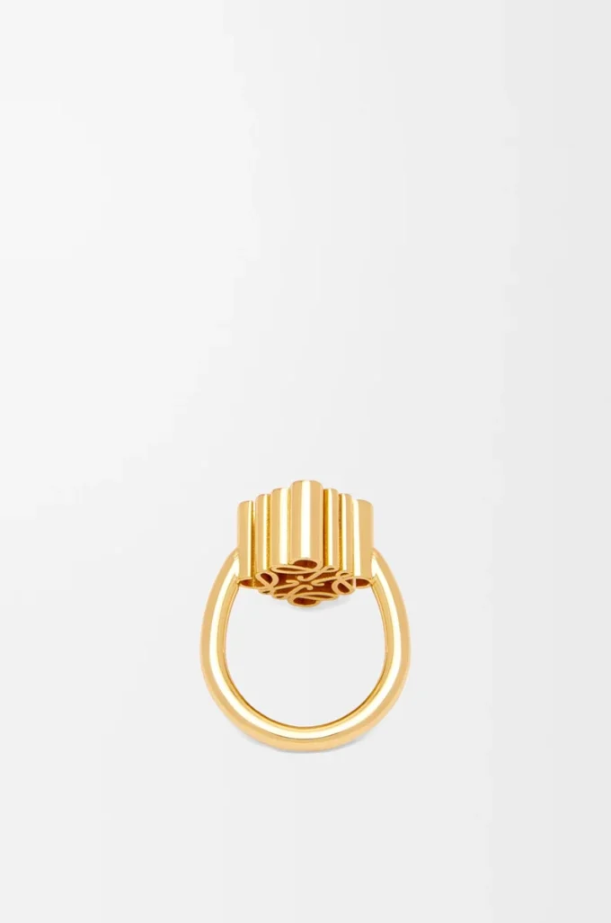 Single Anagram ring in sterling silver Gold Single Anagram ring in sterling silver Gold