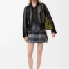 Skirt in mohair and wool blend Blue/Multicolor