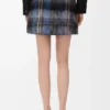 Skirt in mohair and wool blend Blue/Multicolor