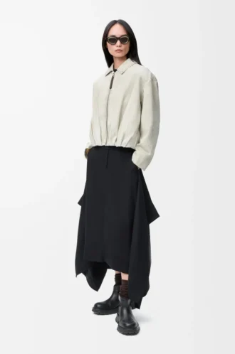 Skirt in stretch viscose Black